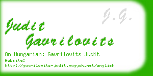 judit gavrilovits business card